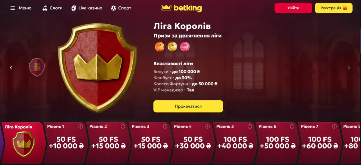Программа лояльности Беткинг